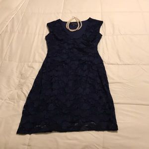 Navy Lace Cocktail Dress